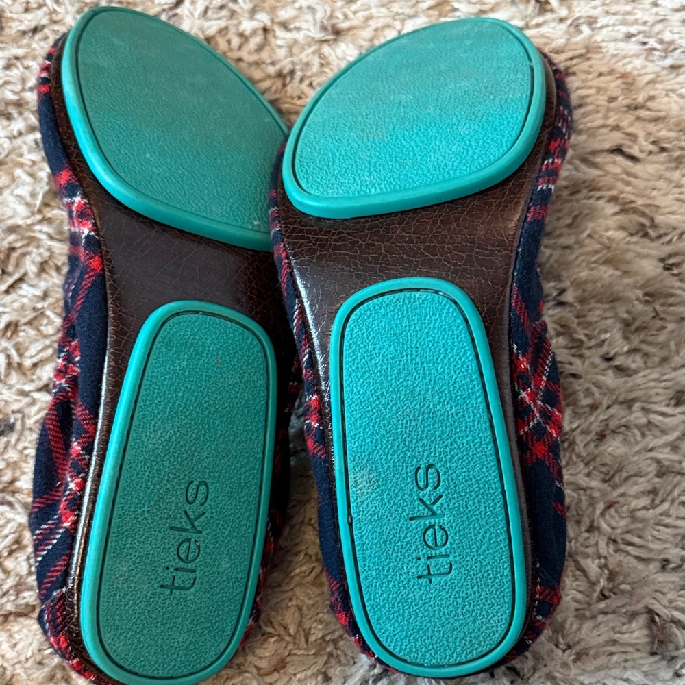 Tieks Red and Navy Flats - Picture 2 of 2